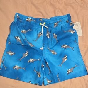 Old Navy Kids Blue Shark Swim Trunks
